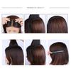 2pcs Human Hair Instantly Clip in Forehead Topper Hairpiece for Adding Hair Volume, Light Brown view 4