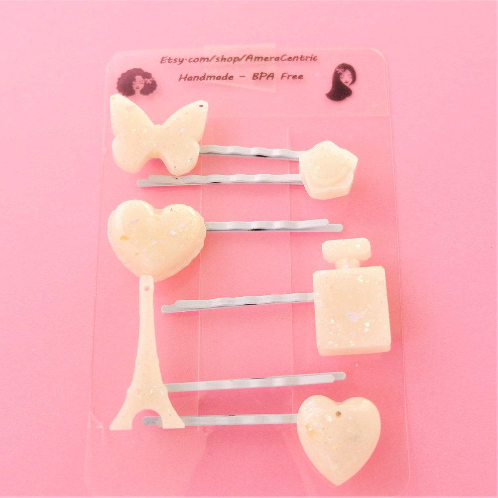 Pretty in Paris Bobby Pin Set - White