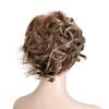 10" Short Natural Curly Wigs for Women 27/613# Synthetic Wigs Hairpiece with Left Part view 3