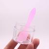 100PCS 8CM Disposable Plastic Cosmetic Face Pack Spoon Spatula Facial Cream Mini Scoop Mud Face Pack Stirrer Muddler Applicator DIY Beauty Tool (Pink) view 2