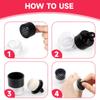 2Pcs 10 Gram Plastic Powder Case Face Powder Jar Container with Sifter Black Lid and Powder Puff for Blusher Makeup Loose Powder view 4
