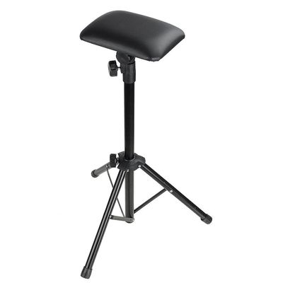 VPABES Tattoo Tripod Stand Arm Rest, Adjustable Tattoo Armrest Foldable Sponge Pad Arm Bar Leg Rest Stand PVC Leather Stands Studio Chair Stand - Black
