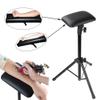 VPABES Tattoo Tripod Stand Arm Rest, Adjustable Tattoo Armrest Foldable Sponge Pad Arm Bar Leg Rest Stand PVC Leather Stands Studio Chair Stand - Black view 4