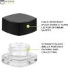 (200 Pack) 5ml Thick Glass Square Jars with Black Child Resistant Lids - Storage for Oil, Lip Balm, Wax, Cosmetics - Mini Child Proof Container view 3
