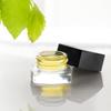 (200 Pack) 5ml Thick Glass Square Jars with Black Child Resistant Lids - Storage for Oil, Lip Balm, Wax, Cosmetics - Mini Child Proof Container view 4