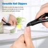 FERYES Toenail Clippers for Thick, Ingrown Toenails - Large Handle Toenail Cutters, Ingrown Tools 4R13 Stainless Steel Nail Clippers - Black view 4