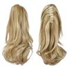 Sofeiyan 13" Ponytail Extension Long Curly Ponytail Clip in Claw Hair Extension Natural Looking Synthetic Hairpiece for Women, Light Ash Brown & Bleach Blonde view 2
