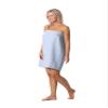Turkish Linen Womens Waffle Spa Body Wrap with Adjustable Closure (Small/Medium, Light Blue) view 4
