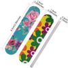 100 Pcs Colorful Nail Files Double Sided Emery Boards Manicure File and Buffers Floral Nail Tools for Women 2.56 x 0.59 Inch, 5 Colors view 3