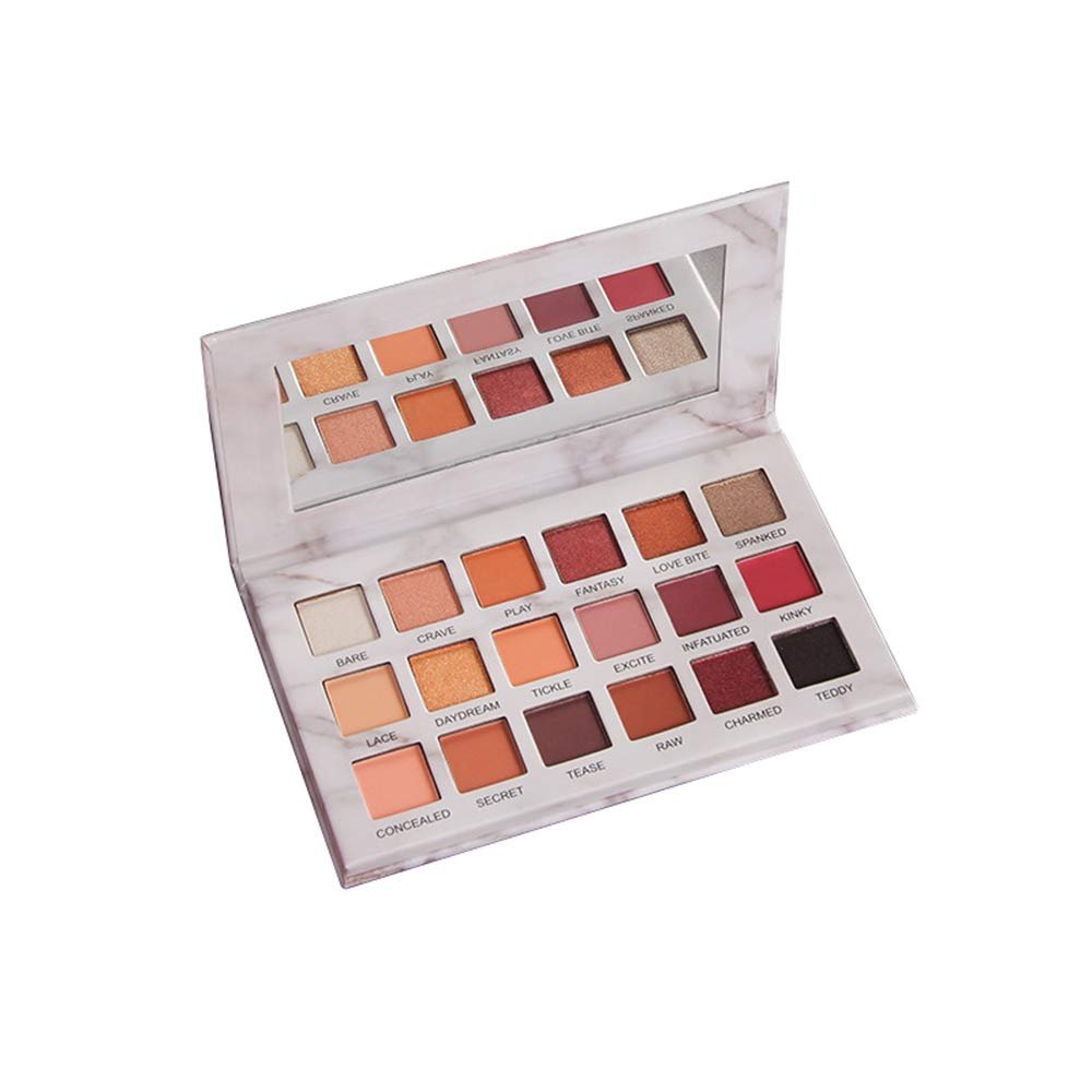 18 Colors Beauty Eyeshadow Palette, Charming Pigmented Smooth Eye Makeup Powder