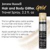 Jerome Russell Temporary Hair and Body Glitter Color Spray, Travel Spray, Lightweight, Adds Sparkly Shimmery Glow, Perfect to use On Hair, Skin, or Clothing, 2.2 oz - Glitter Gold x 3 Pack view 3