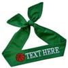 Basketball Tie Back Moisture Wicking Headband Personalized with the Embroidered Name of Your Choice (Green Tie Back Headband) view 1