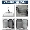 Buruis Large Toiletry Bag for Women and Men, Hanging Travel Bag for Makeup, Cosmetics, Shaving, Toiletries, Water-Resistant Dopp Kit for Gym, Camping, or Daily Use, Oxford Gray view 3