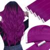 YoungSee Invisible Tape in Hair Extensions Purple Hair Extensions Tape in Colored 25g 10pcs Tape Extension Real Human Hair Purple 20Inch for Girls Party Remy-Hair view 1