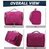 Buruis Large Capacity Waterproof Toiletry Bag for Women, Hanging Toiletry Organizer, 11"x 6.2"x 8.8", Fushcia view 3
