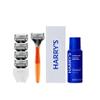 Harry's Original Shaving Kit for Men - Razor Handle, 5 Razor Blade Refills, Foaming Shave Gel, and Travel Blade Cover - German Engineered - Ember view 1
