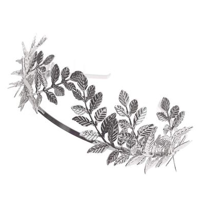 Chmier Bridal Headband Leaf Vine Headband Silver Leaf Crown Leaf Tiara Wedding Headpiece Bridesmaid Prom Festival Hair Accessories for Women and Girls(Silver)