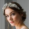 Chmier Bridal Headband Leaf Vine Headband Silver Leaf Crown Leaf Tiara Wedding Headpiece Bridesmaid Prom Festival Hair Accessories for Women and Girls(Silver) view 2