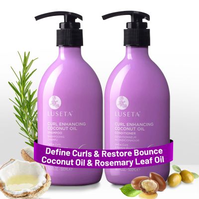 Luseta Curly Hair Shampoo & Conditioner Set with Coconut Oil, Unlimited Bounce and Definition for wavy and Coily hair, Reduce Frizz and Repair Dry Hair, for All Curl Types Sulfate Free 16.9Fl oz 2