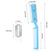 3 Pcs Haircut Razor Comb Hair Cutting Comb with 12 Replacement Blades Double Edge Shaper for Salon & Home Styling Split Ends Trimmer Styler for Thick and Thin Hair view 2