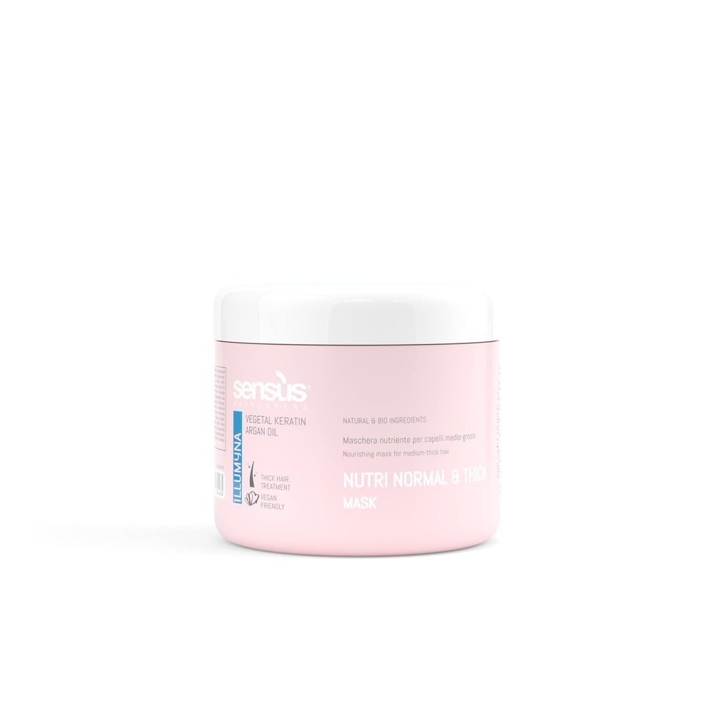 Sens.us - HAIR MASK TO NOURISH AND HYDRATE - Nutri Normal & Thick Mask - With plant-based keratin and quinoa. Ideal for medium-thick, very dry and frizzy hair. (16.90 fl. oz.)