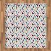 Ambesonne Hair Salon Area Rug, Combination of Beauty Salon Combs Hair Dryer Hair Brush Mirror and Scissor, Flat Woven Accent Rug for Living Room Bedroom Dining Room, 4' X 5' 7", Multicolor view 1