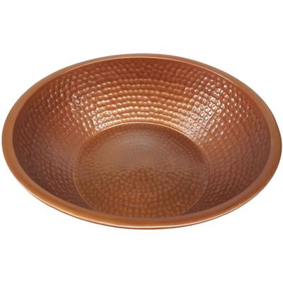 Portable Rustic Copper Foot Wash Massage Pedicure Bowl