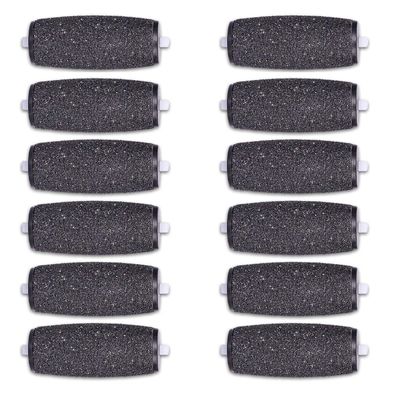 12 Extra Coarse Replacement Roller Refill Heads Compatible with Amope Pedi Refills Electronic Foot File