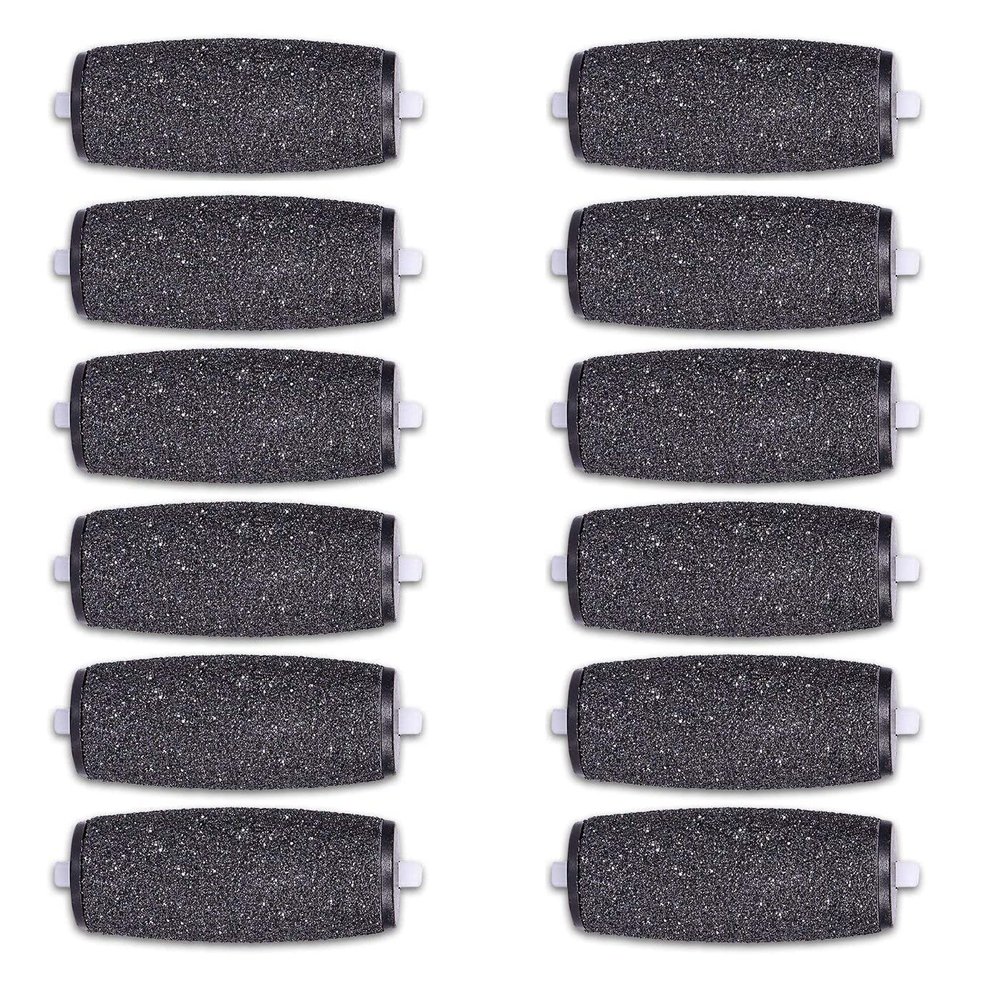 12 Extra Coarse Replacement Roller Refill Heads Compatible with Amope Pedi Refills Electronic Foot File