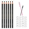 Ownest 6 Pcs Pull Cord Peel-off Eyebrow Pencil Tattoo Makeup and Microblading Supplies Set for Marking, Filling and Outlining, Waterproof and Durable Permanent Eyebrow Liner-Black view 1