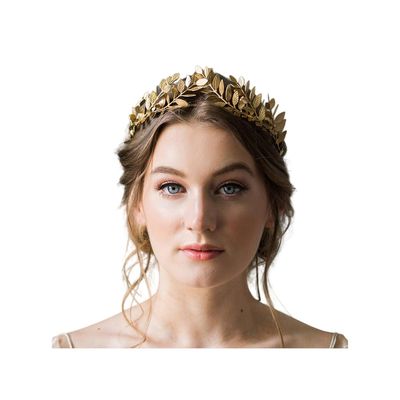 Chmier Bridal Headband Leaf Vine Headband Leaf Crown Leaf Tiara Wedding Headpiece Bridesmaid Prom Festival Hair Accessories for Women(Gold)