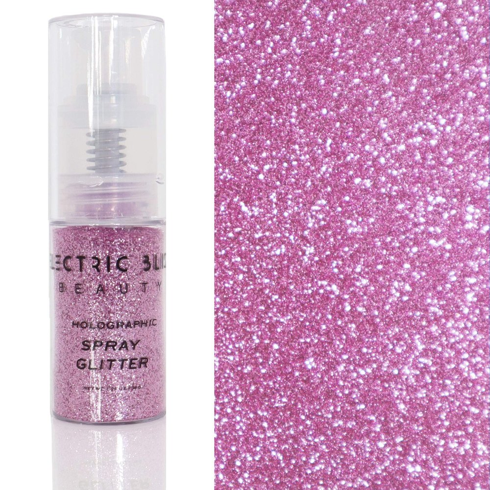 Pink Holographic Glitter - 30g Loose Glitter Spray - Face, Hair, Eye and Body Glitter for Women. Rave and Festival Accessories