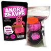 Angry Beaver Bath Bombs - Funny Pink Beaver Design - XL Bath Fizzers for Women - Giant, pink and black, Handcrafted, 2 pk view 2