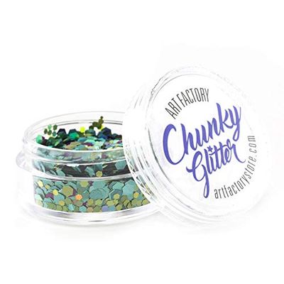 Art Factory Chunky Glitter - Mermaid (30 ml), Cosmetic Grade Polyester Glitter For Face, Body, Hair