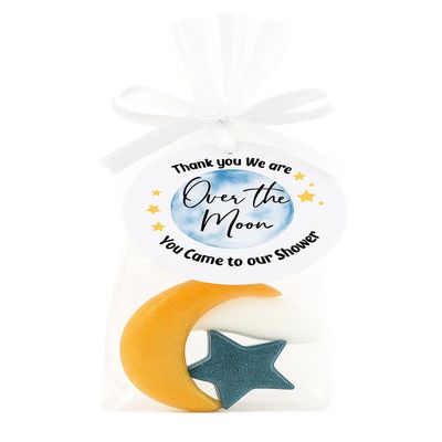 Amy's Bubbling Boutique 10 Baby Shower Favors Love You to The Moon and Back Twinkle Little Star - Personalized Tags Star Soaps Gender Reveal