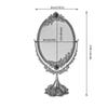 Mirrors Large Dressing Table with Stand, Two Sided Swivel Oval Desktop Makeup Vintage Style Adjustable Free Standing Tabletop (Color : Red Copper) view 2