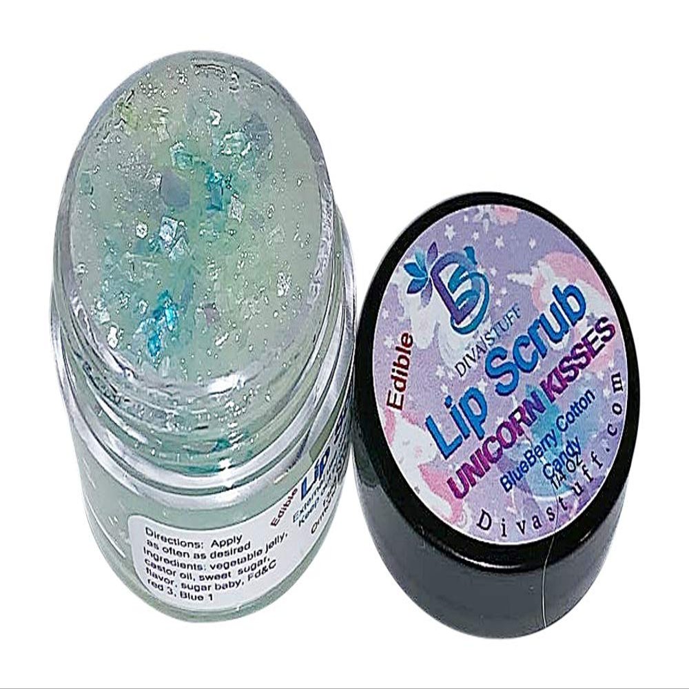 Diva Stuff Ultra Hydrating Lip Scrub for Soft Lips, Gentle Exfoliation, Moisturizer & Conditioner, Unicorn Kisses   oz (Made in the USA)