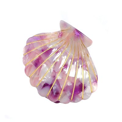 Women Acetate Shell Hair Claw Clip Hair Clamp Fashion Hairpin Accessories for Half Updos (Aubergine)