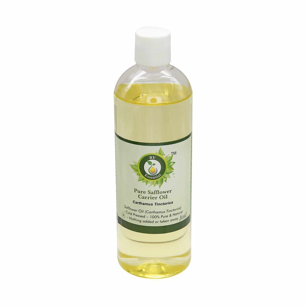 Safflower Oil | Carthamus Tinctorius | for Skin | for Cooking | Unrefined | for Painting | for Face | for Hair | for Skin | 100% Pure Natural | Cold Pressed | 100ml | 3.38oz by R V Essential
