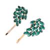 2PCS Women Lady Rhinestone Hair Clips Wing Graphics Hairpin Side Clip Bobby Pin Hair Accessories (Blue) view 1