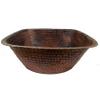 Rustic Square Copper Foot Wash Soaking Therapy Pedicure Bowl Garden Planter Fountain view 1