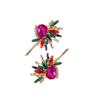 2PCS Ladies Elegant Flower Hair Pin Rhinestone Bobby Pins Crystal Hair Clips Barrette Hair Clip Hair Accessory (Colorful) view 2