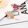 2PCS Ladies Elegant Flower Hair Pin Rhinestone Bobby Pins Crystal Hair Clips Barrette Hair Clip Hair Accessory (Colorful) view 3