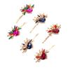 2PCS Ladies Elegant Flower Hair Pin Rhinestone Bobby Pins Crystal Hair Clips Barrette Hair Clip Hair Accessory (Colorful) view 4