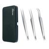 3 Pcs Kit of Eyelash Extension Tweezers with Magnetic Kit - Made In Surgical Stainless Steel (Matt Finish) view 1
