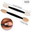 AKOAK 100 Pcs Soft Latex Sponge Eye Shadow Stick Double-sided Disposable Eye Shadow Brush, Nail Decorative Glitter Brush, Eye Makeup Tools view 2