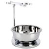 SANWA Deluxe Heavyweight Shaving Brush Razor Stand with Unbreakable Stainless Steel Shaving Bowl Set,Compatible with Gillette Fusion and Double Edge Safety Razor,Cartridge Razor view 1