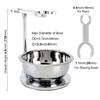 SANWA Deluxe Heavyweight Shaving Brush Razor Stand with Unbreakable Stainless Steel Shaving Bowl Set,Compatible with Gillette Fusion and Double Edge Safety Razor,Cartridge Razor view 2