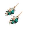 2PCS Women Luxury Crystal Bobby Pins Hair Clips Rhinestone Hair Pins Styling Hairdressing Headwear Hair Accessories (Green)