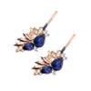 2PCS Women Luxury Crystal Bobby Pins Hair Clips Rhinestone Hair Pins Styling Hairdressing Headwear Hair Accessories (Blue)